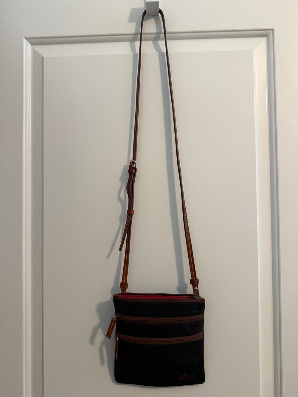 Dooney & Bourke Small Nylon Crossbody Bag | Leather Strap Everyday Purse